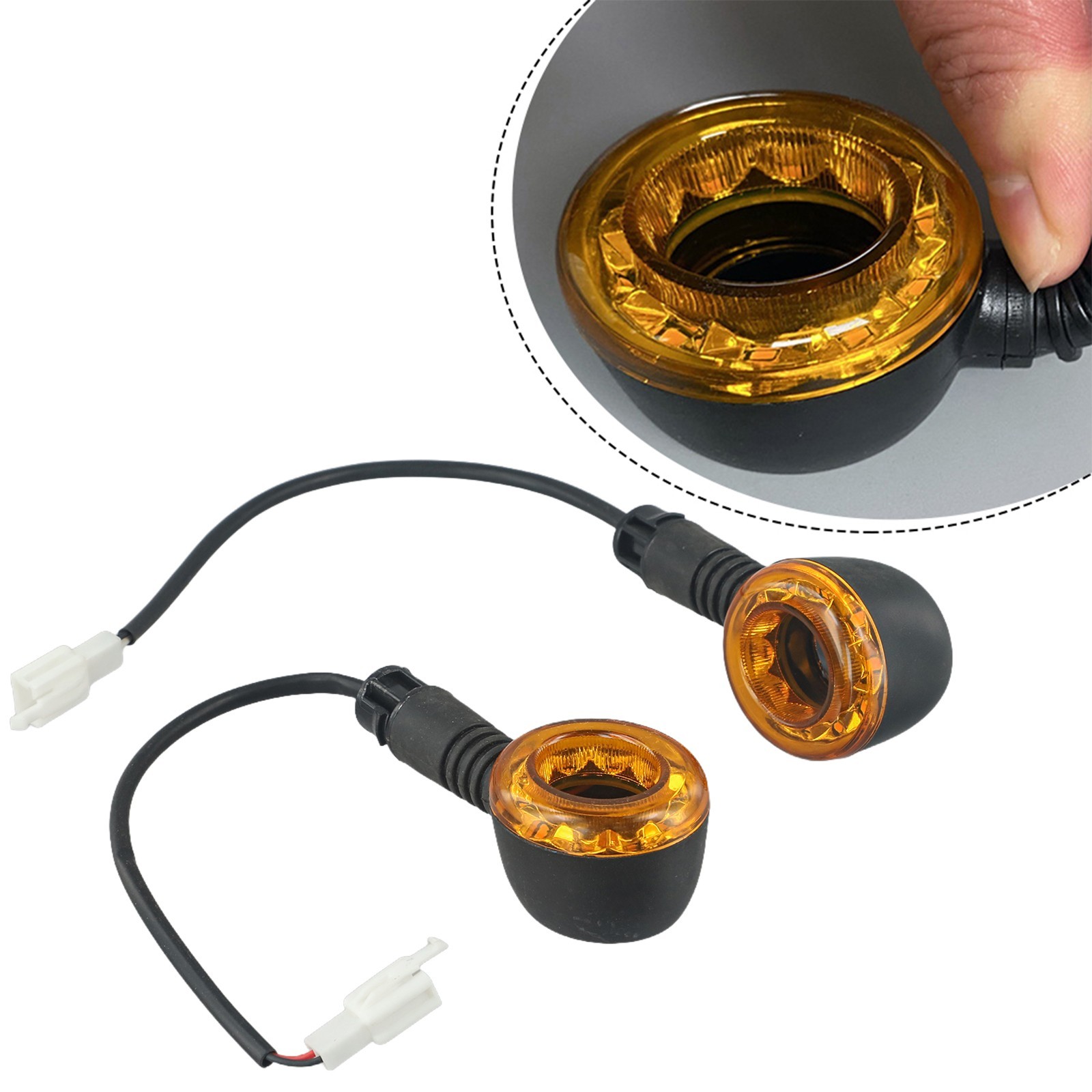 Black and Yellow Electric Bicycle Turn Signal Lights with 48V and 60V Voltage