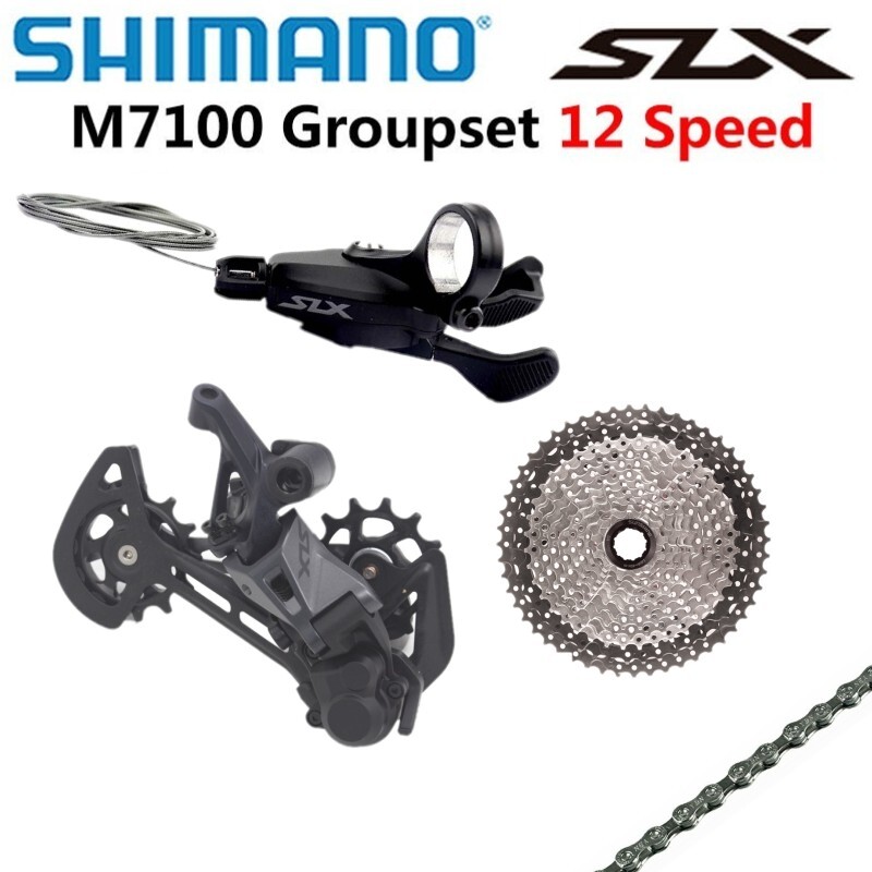 SHIMANO SLX M7100 1X12 Speed Groupset Chain 46/50/52T Cassette MTB Bike 4Pcs