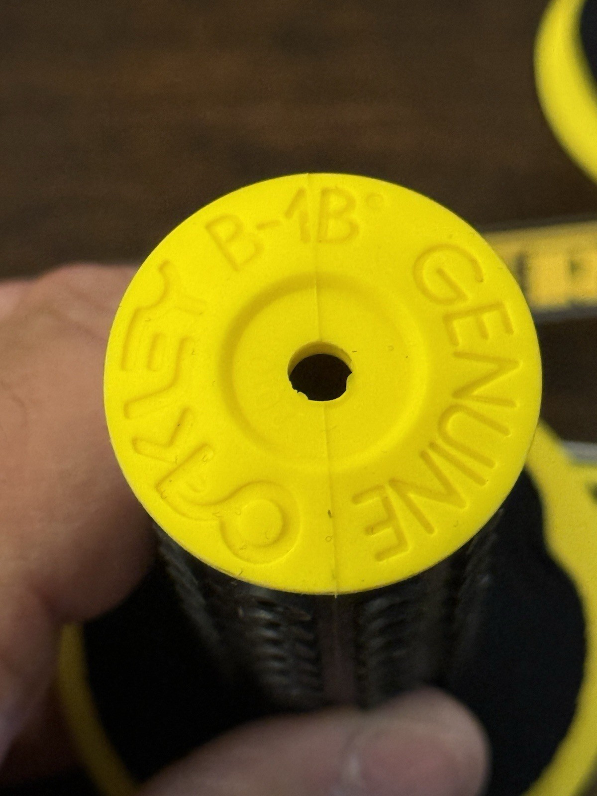 Torker B-1B BMX Handlebar Grips Black/Yellow Rubber Slip-On Pair (2)