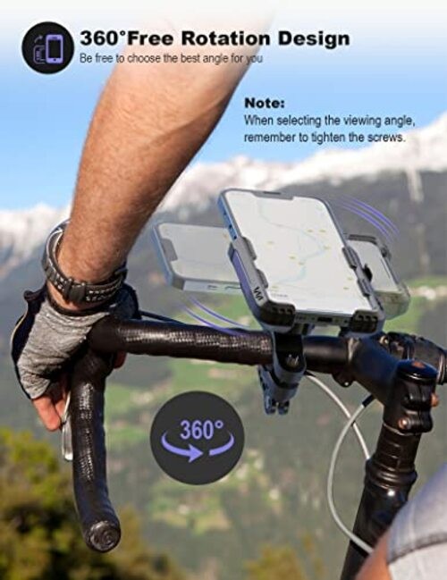 Bike Phone Mount【1S Quick Release】 Motorcycle Phone Mount Two Purple