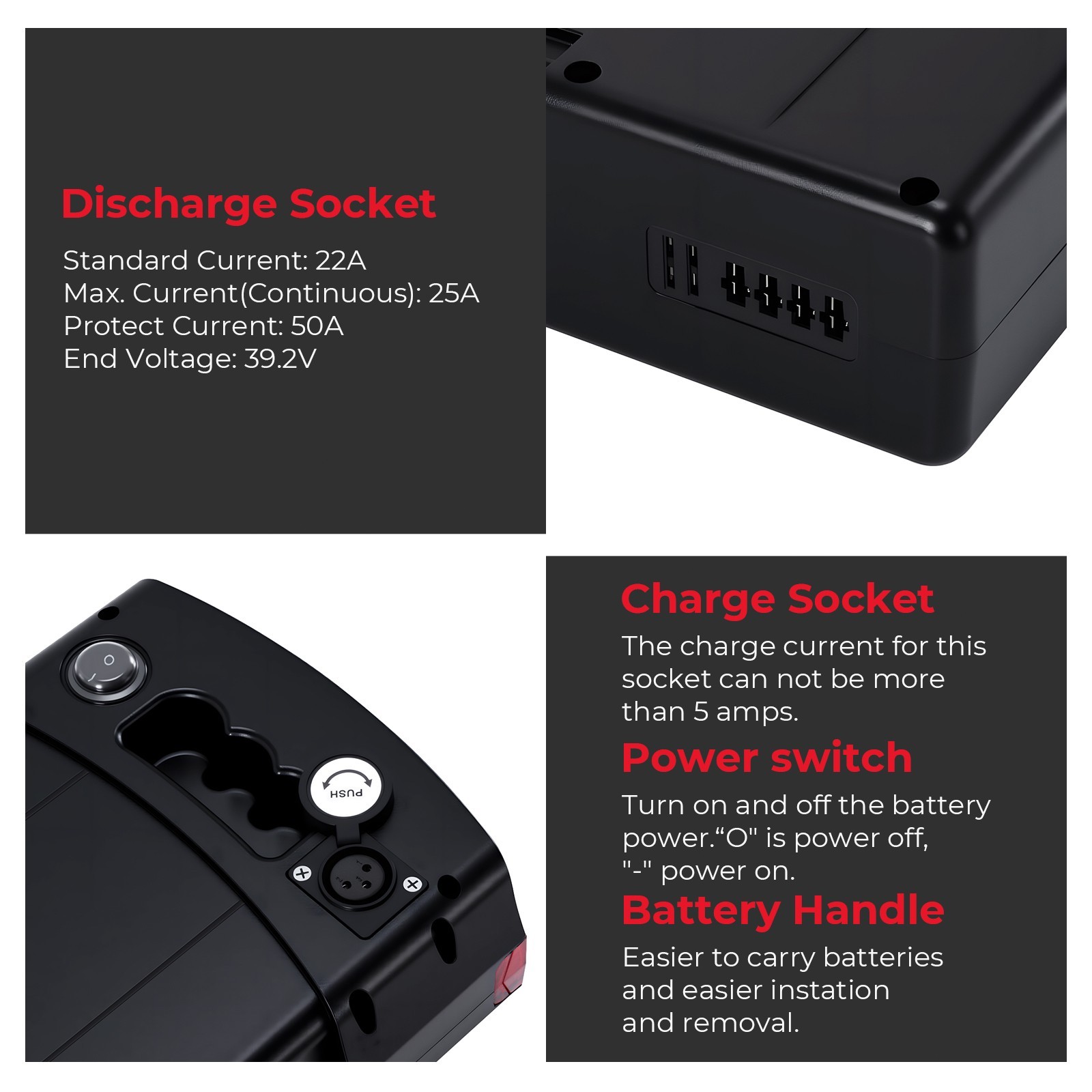 Pedego Ebike Battery 52V17.5Ah Interceptor Boomerang City Commuter Latch Battery