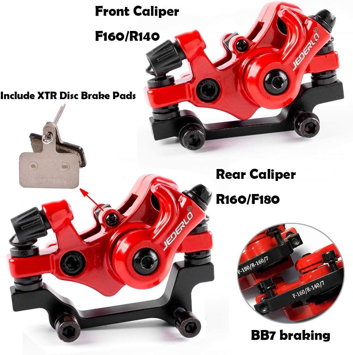 All-in-One Bike Disc Brake Kit – Front & Rear Calipers with Adjustable Mechanism