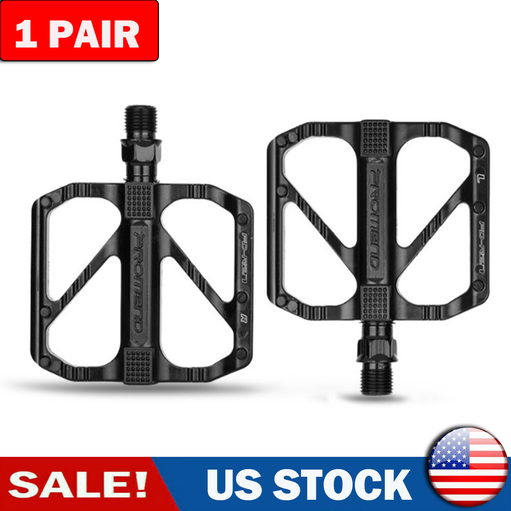 Bike Bicycle Pedals Alu 9/16″ Non-Slip Sealed Bearing Bike Cycling Flat Pedals