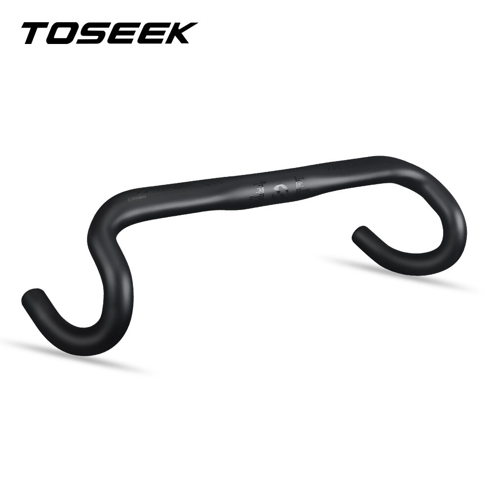 TOSEEK Full Carbon Road Bike Drop Bar Bicycle Handlebars 31.8mm External Routing