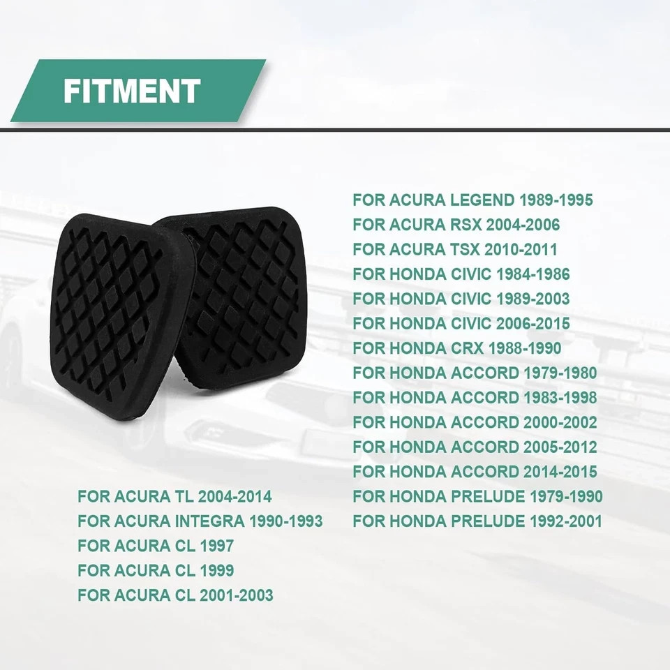 2X Brake Clutch Pedal Pad Rubber Cover Replacement Civic Accord CR-V Acura