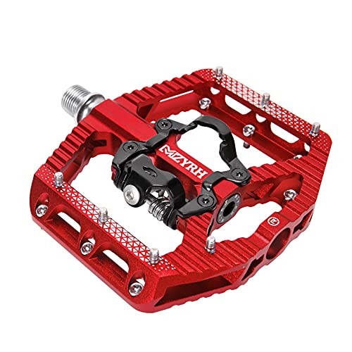 MTB Mountain Bike Pedals 3 Bearing Flat Platform Compatible with red 3 bearings