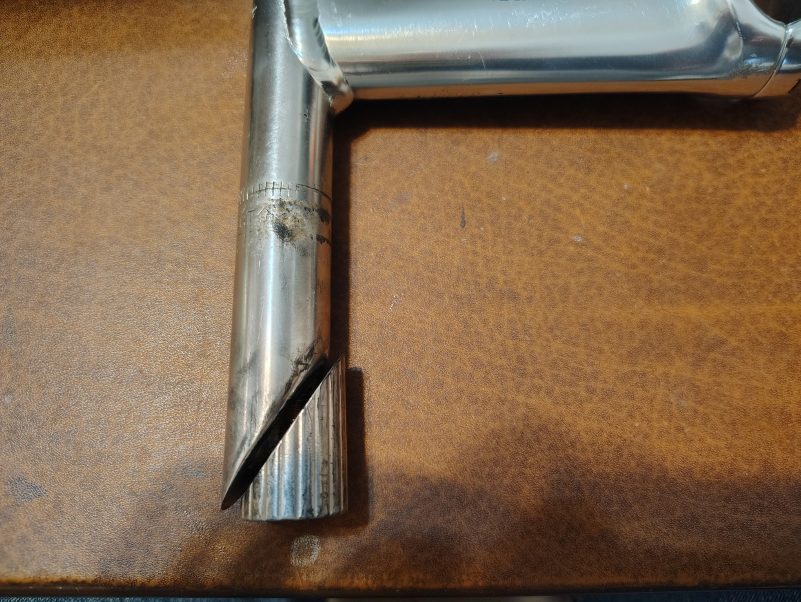 Vintage Chrome Silver Bianchi ITM Handlebar Quill Stem 120mm 25.4