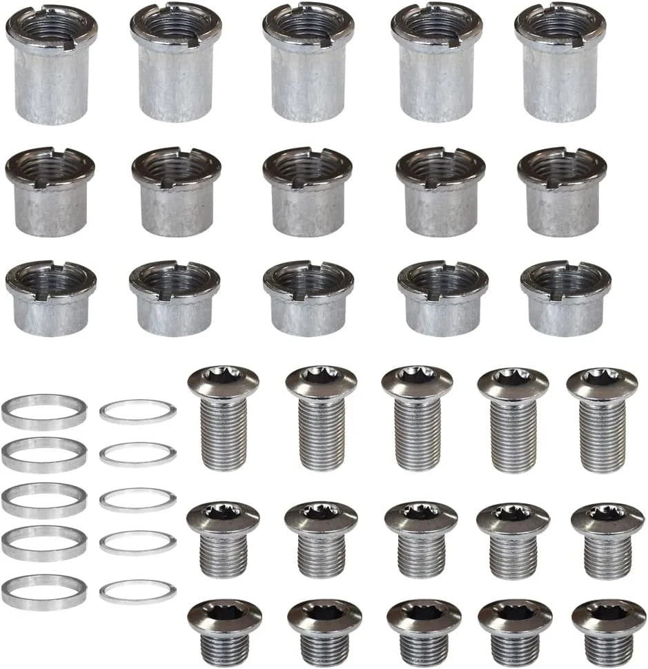5 pcs for Each Single/Double/Triple Chainring Bolts Screws Disc Crankset Nuts Ch