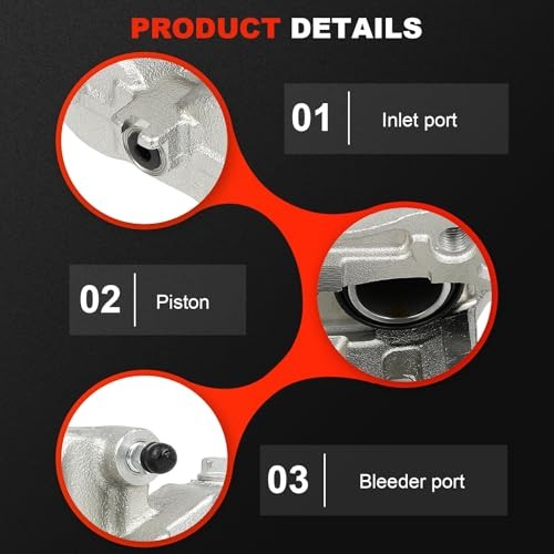 Front Left Brake Caliper Assembly w/Bracket 19B2870 2003 Front Left[19B2870]