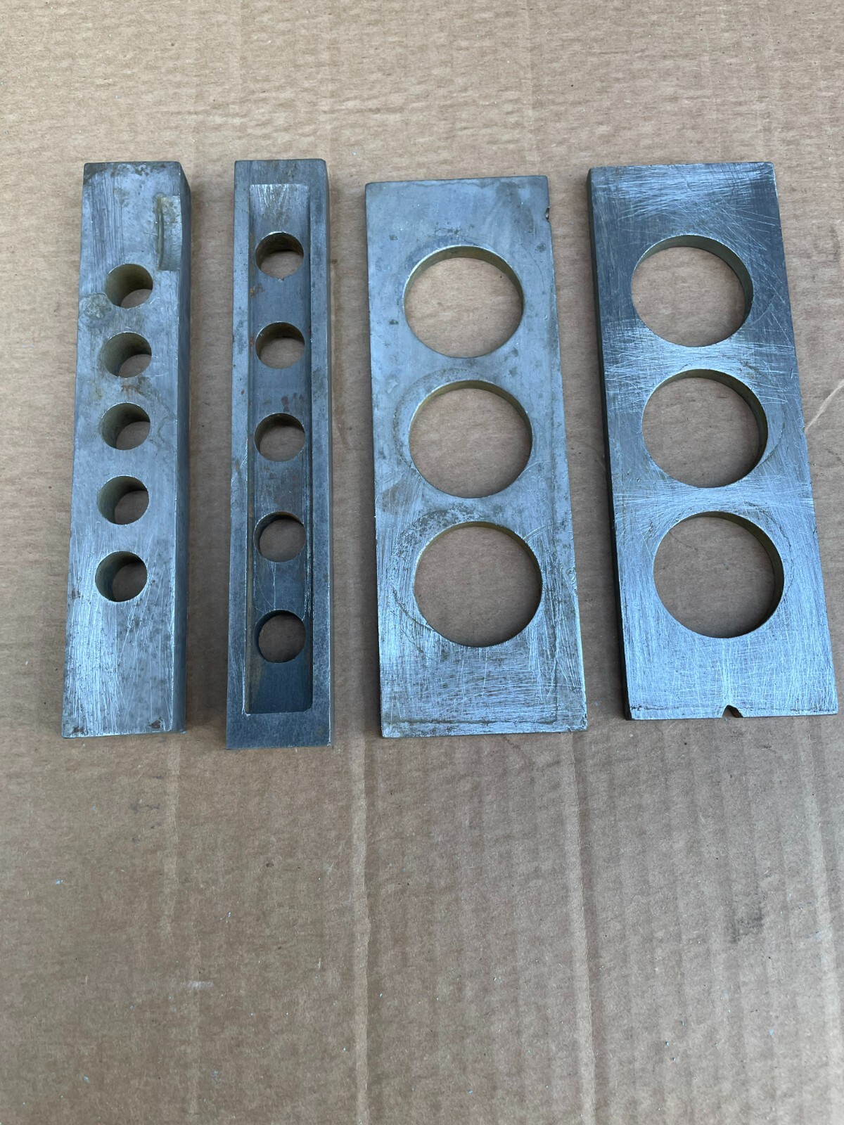 Precision Steel Flat Bar, 2 Bars w/ 6 Holes , & 2 Bars w/ 3 Holes Each(4 PK)