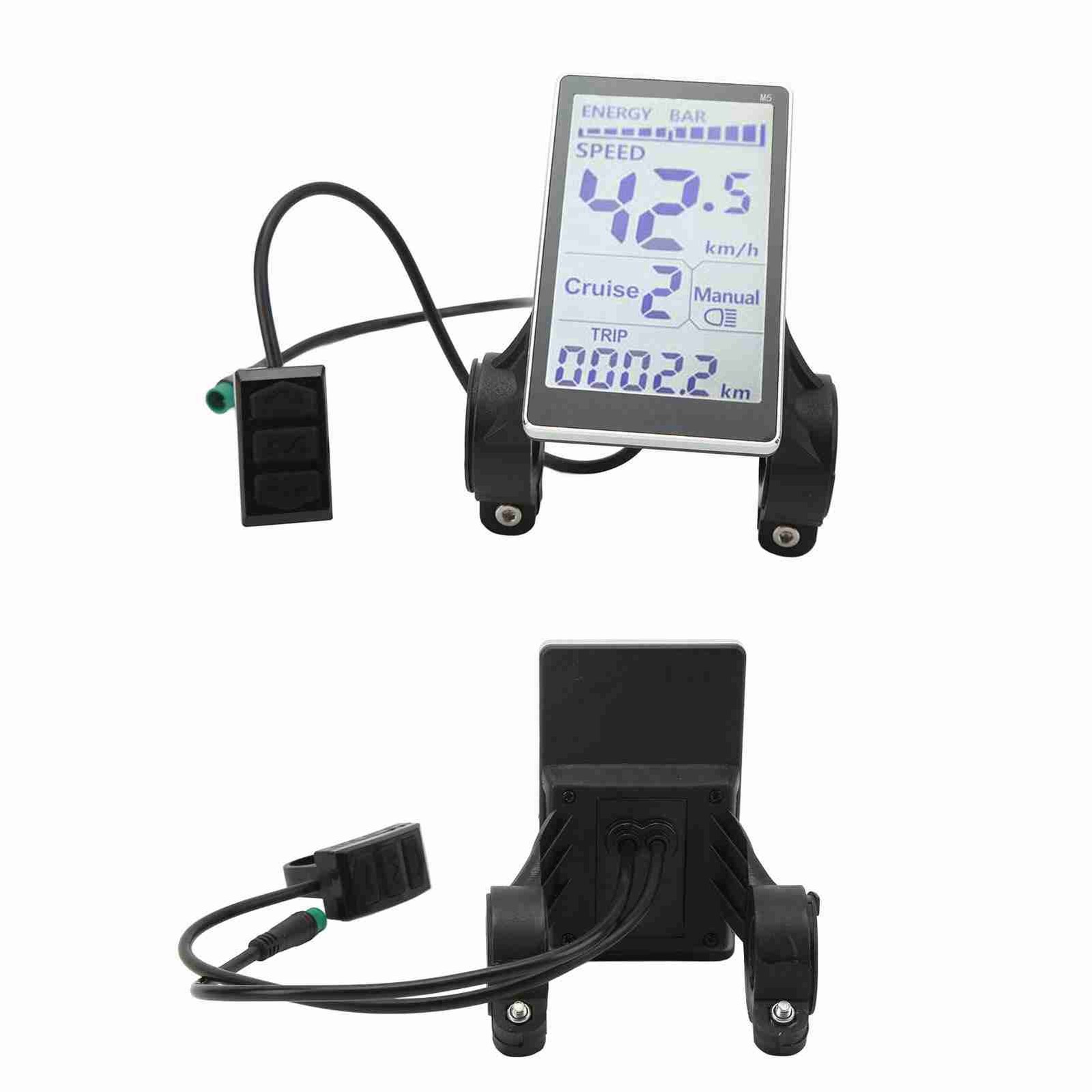 Electric Bike LCD Display Meter Control Panel 24V 36V 48V 60V Speedometer 5 Pin