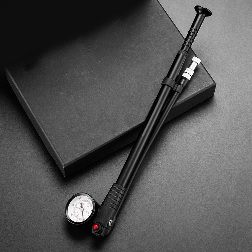 Portable Hand Pump for Mountain Bikes Inflates Tires Up to 300 PSI with Ease