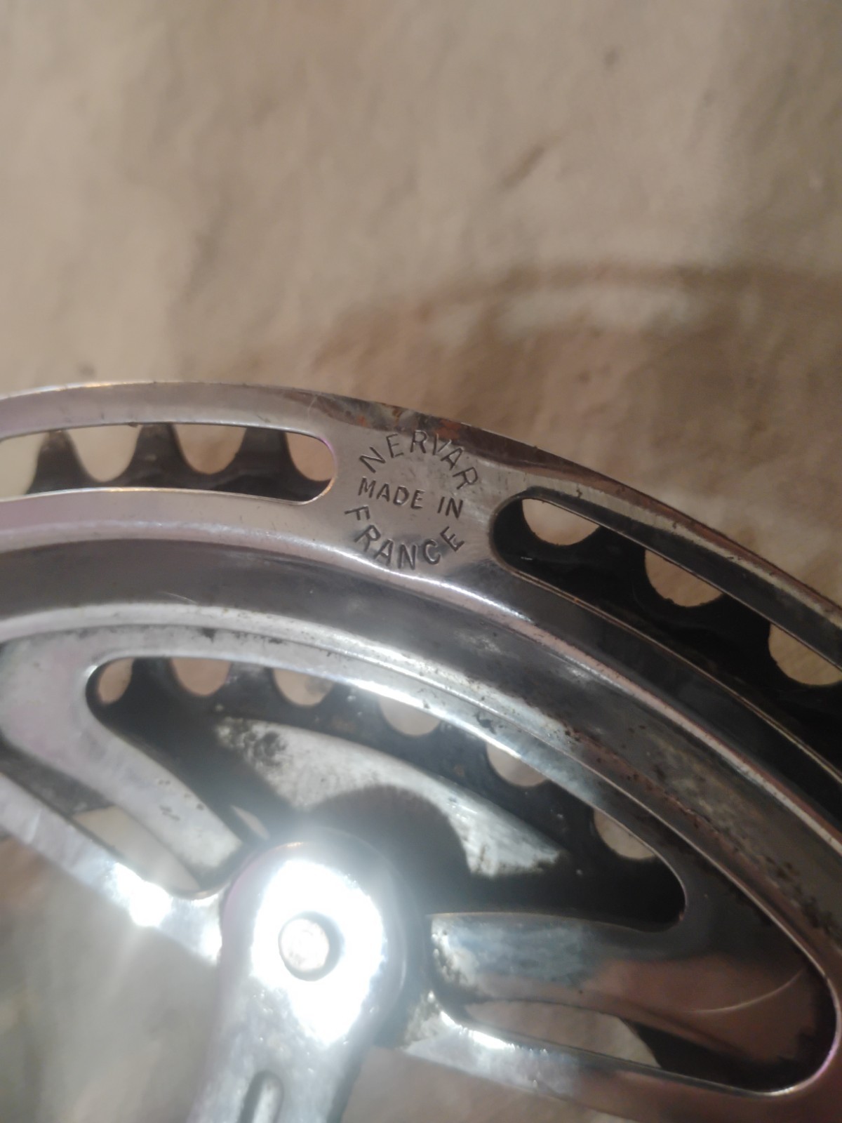 Vintage Nervar Crankset 52/40T 165MM Arm Length For 1/2″ Pedals Made In France