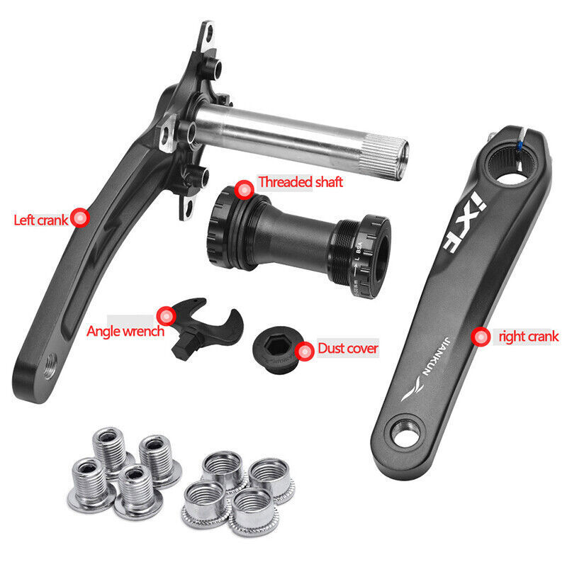Bike Crank Set 64/104BCD Mountain Bike 170mm Hollowtech Crank Bottom Bracket US