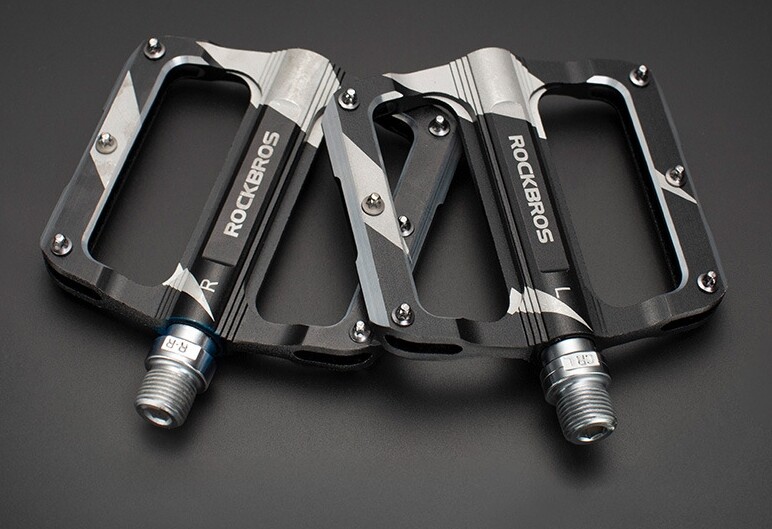 ROCKBROS MTB 9/16″ DU Sealed Bearing Flat Aluminum Pedals Bike Bicycle Pedals