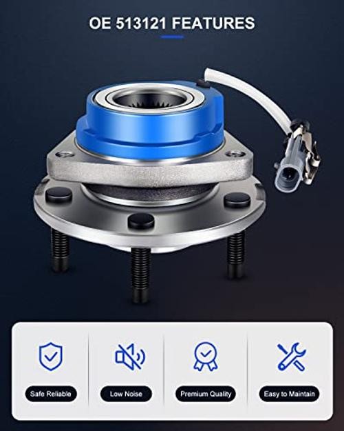 513121 Wheel Bearing Hub Front Wheel Hub and Bearing Assembly Front/Rear 5