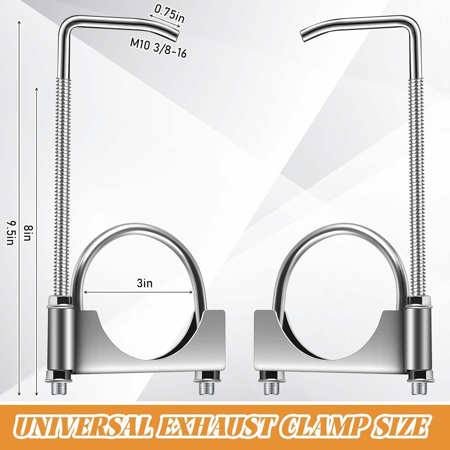 1 Pcs 3 Inch Universal Exhaust Clamp with Hanger Made of Heavy Duty Clamp with