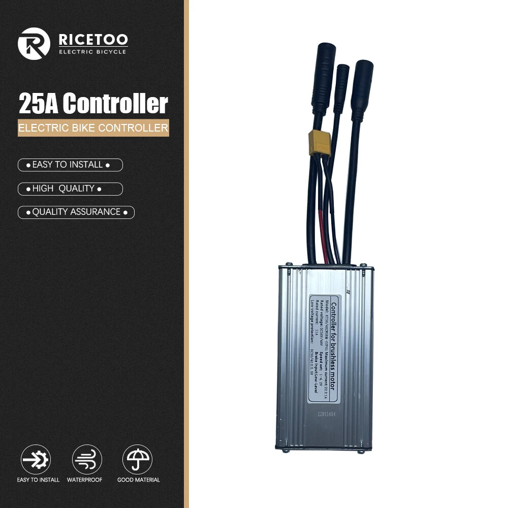Electric Bike Waterproof Controller 15A-30A 50W-1000W Squarewave Controller