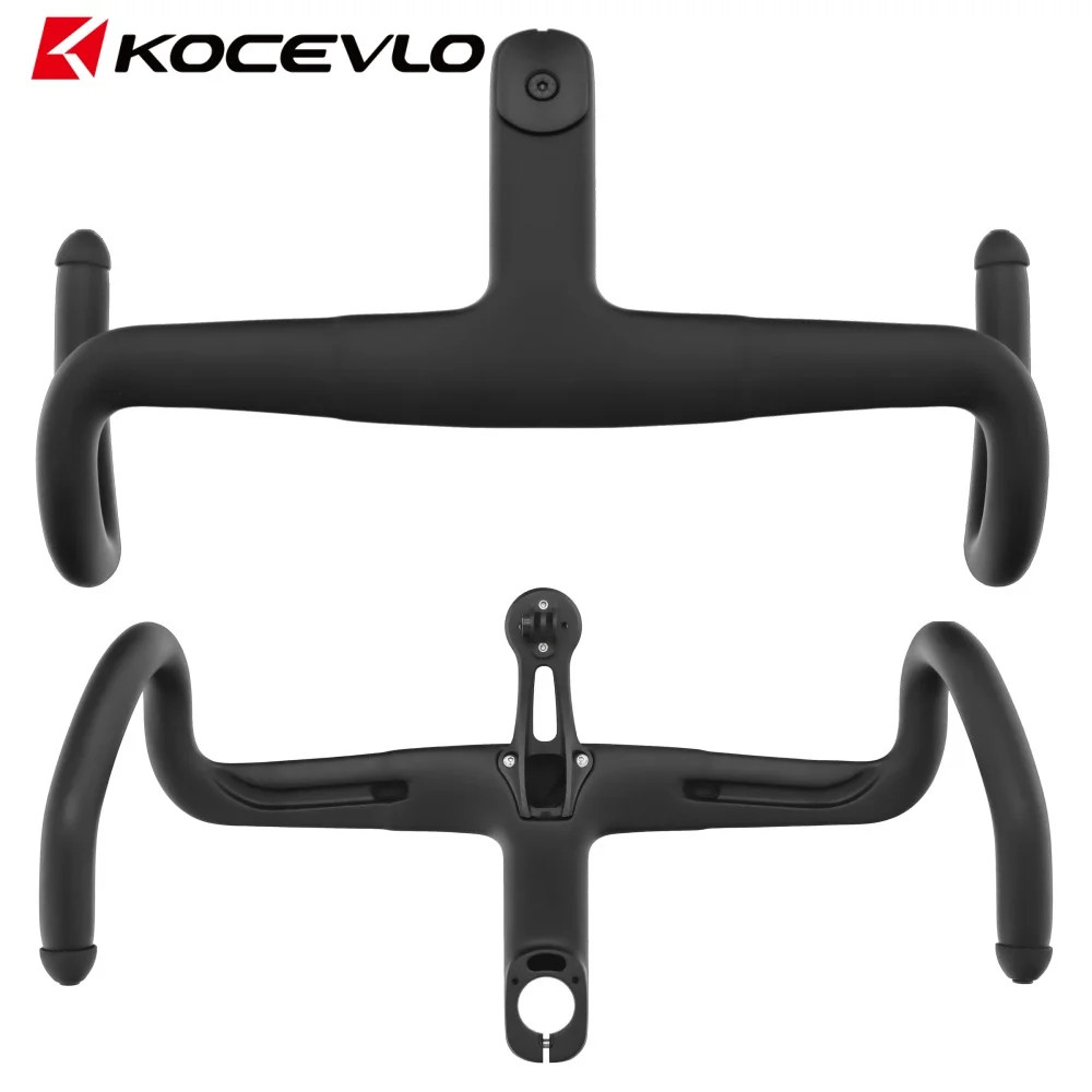 Gravel Bike Carbon Fiber Integrated Handlebar for 28.6mm Fork with Spacers