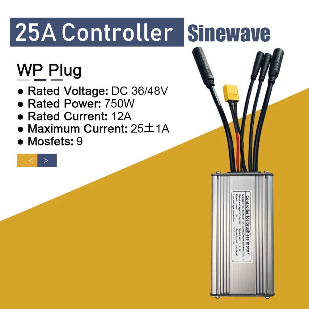 E-bike Controller 36V/48V 15A/17A/22A/25A/30A/50A Squarewave/Sinewave Controller