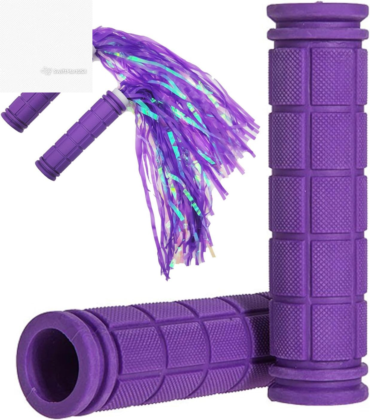 Kids Bike Handlebar Grips with Tassel Streamers Girls Boys Bicycle Scooter BMX