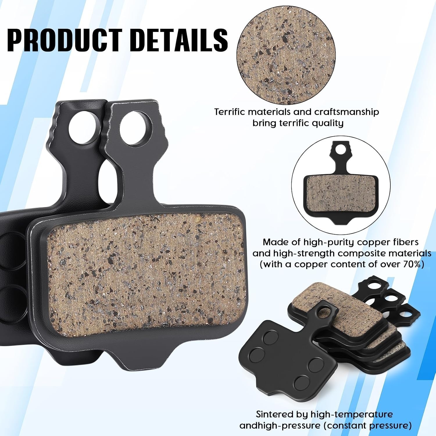 8 Pairs Bike Disc Brake Pads Set for Avid Elixir MTB Ebike Hydraulic Brakes