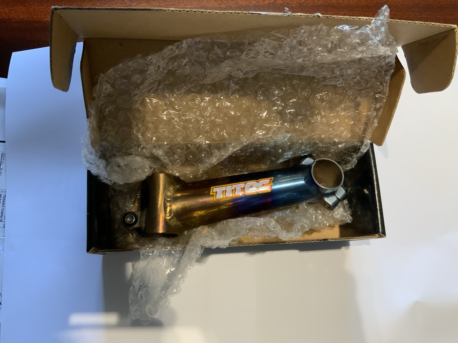 Titec Titanium Bicycle Stem 135mm, 25.4mm Clamp, 1 1/8in Steerer NIGHTSTORM.