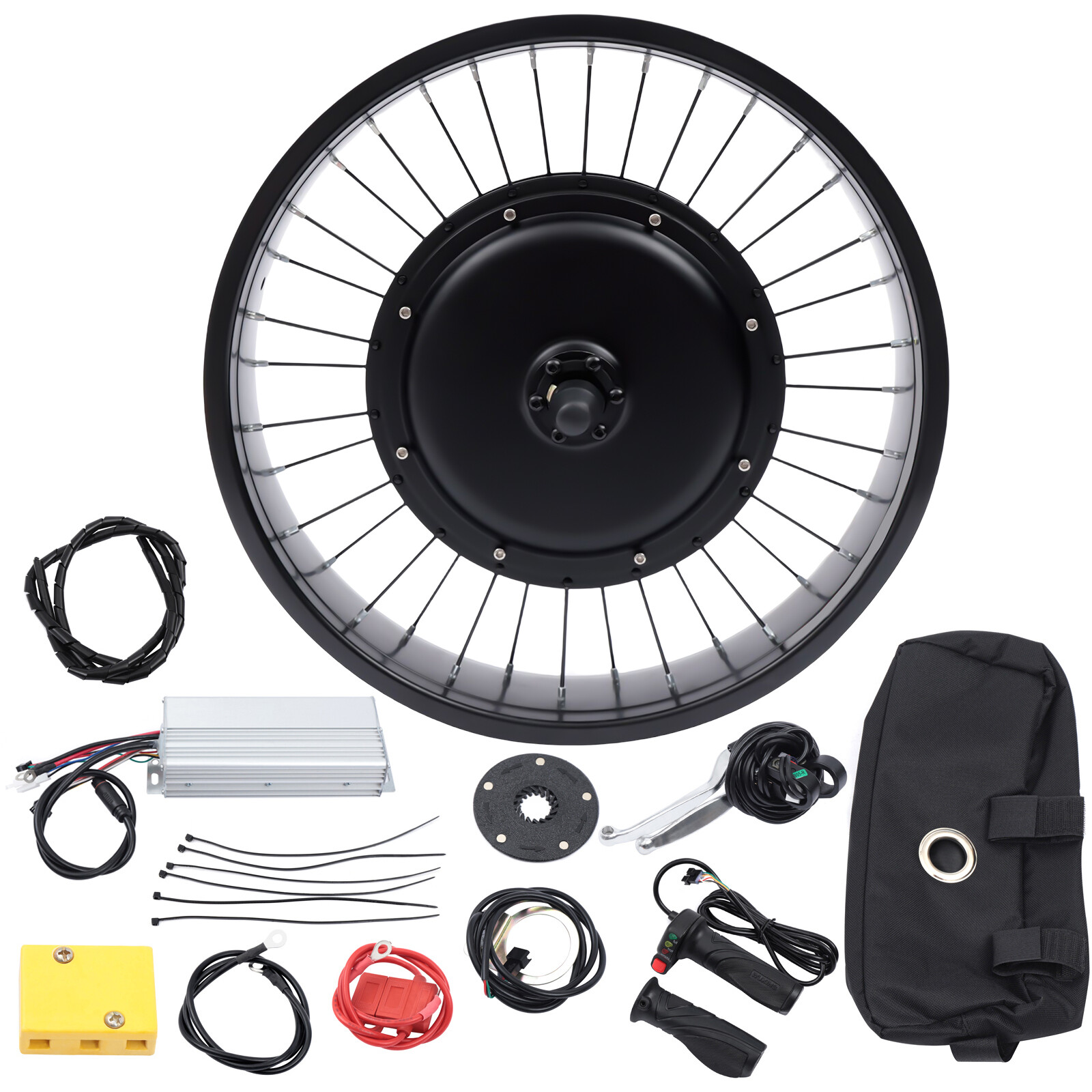 20″ 1000W 48V E-Bike Electric Bicycle Motor Conversion Kit Fat Tire Front Wheel