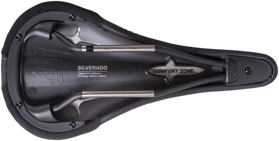 WTB Silverado Saddle – Black 280mm Width Titanium Rails Microfiber Cover