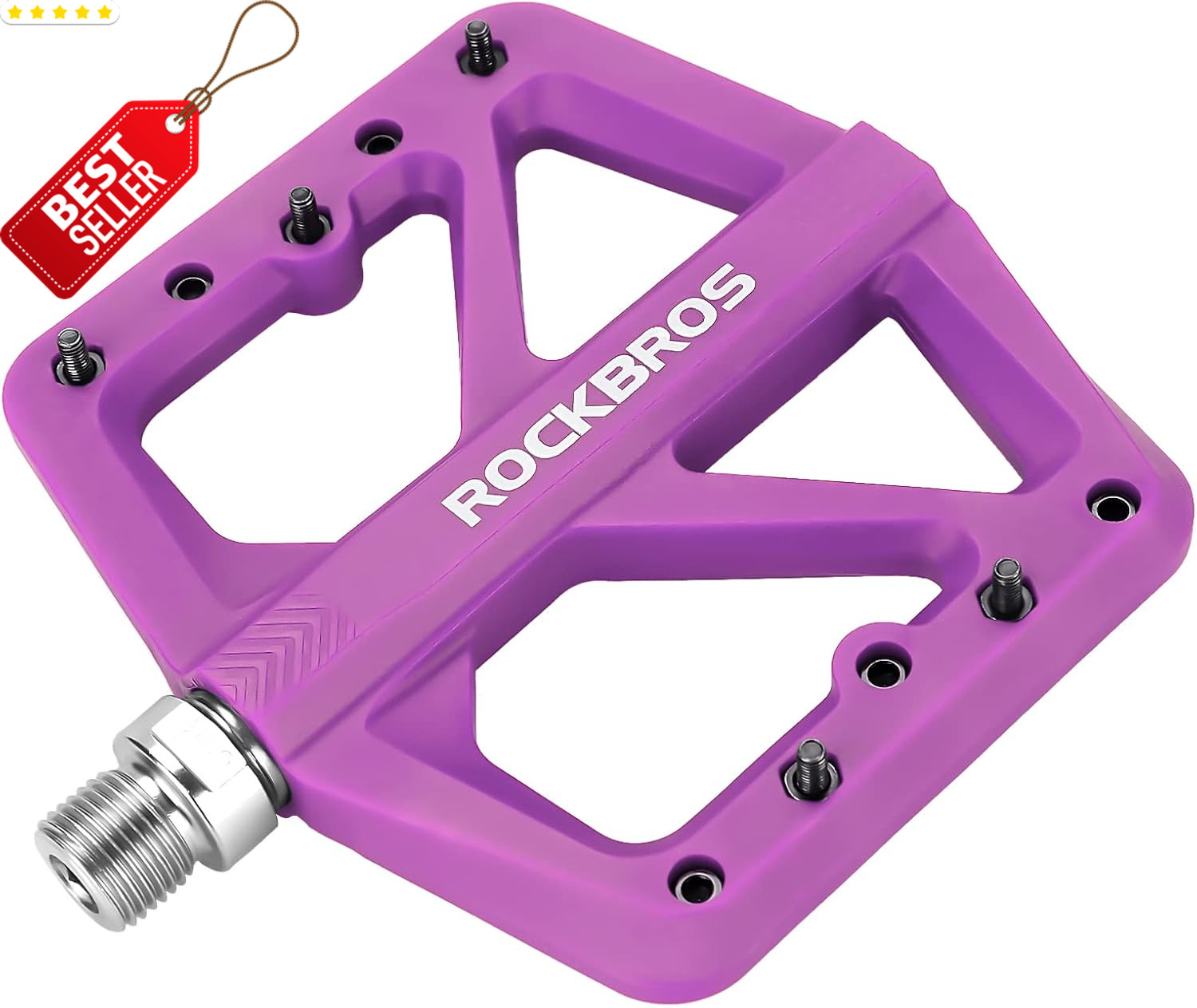 MTB Bike Pedals 9/16 Lightweight Nylon Flat Platform DU Bearing BMX Road – US