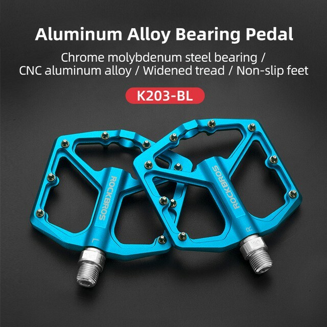 ROCKBROS MTB Bike Platform Pedals Aluminum Bicycle Cycling Sealed Bearing Pedals