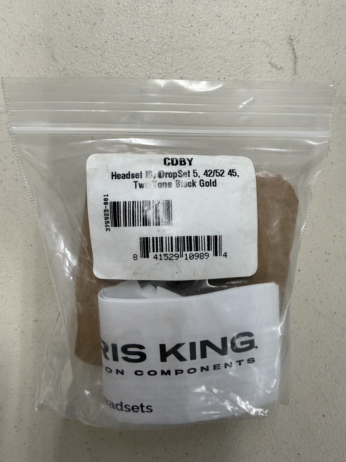 Chris King DropSet 5 Headset – 1-1/8″ 42/52mm 45 Deg Gold / Black