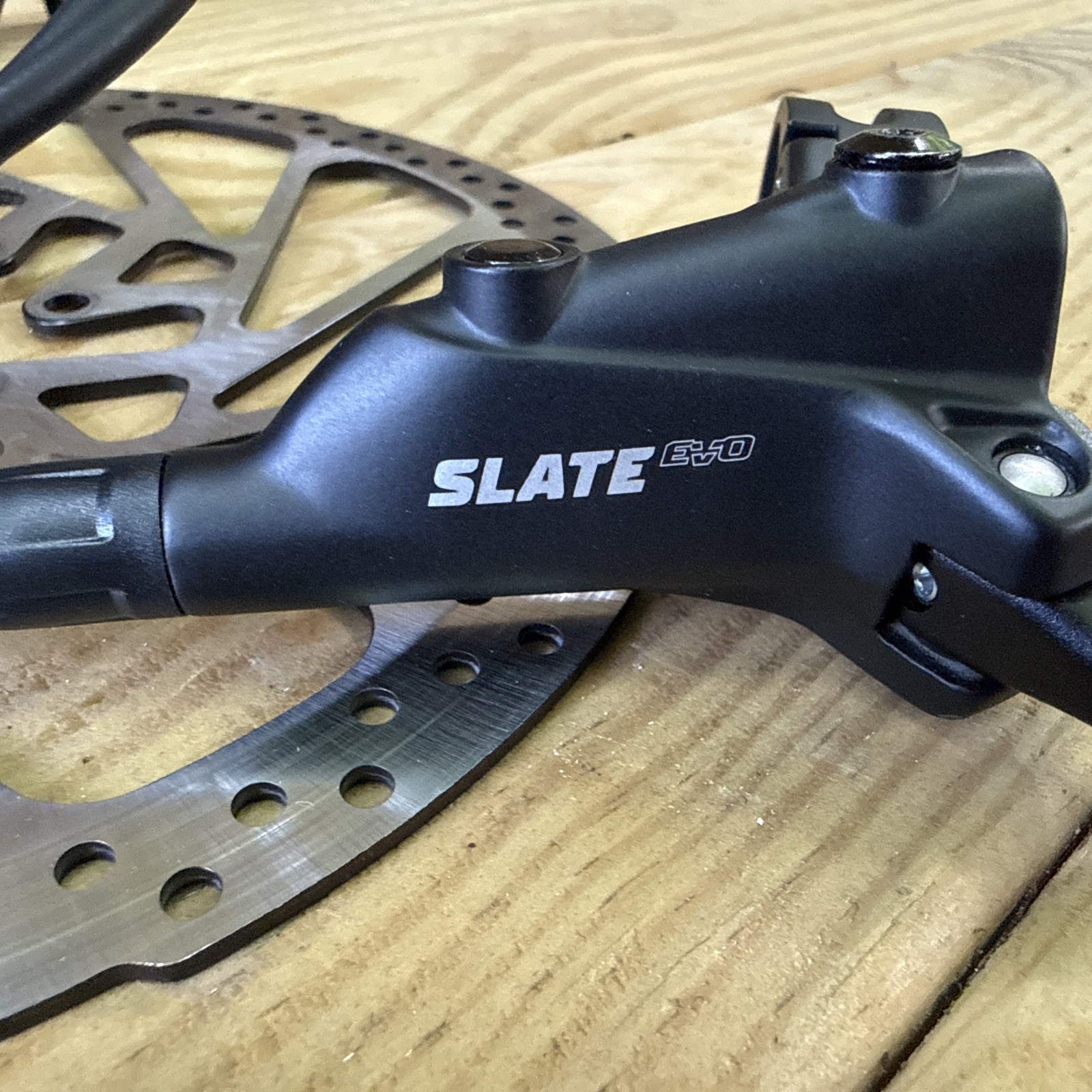 TRP Slate Evo Hydraulic Disc Brake (Front Left) — Post Mount with 203mm Rotor