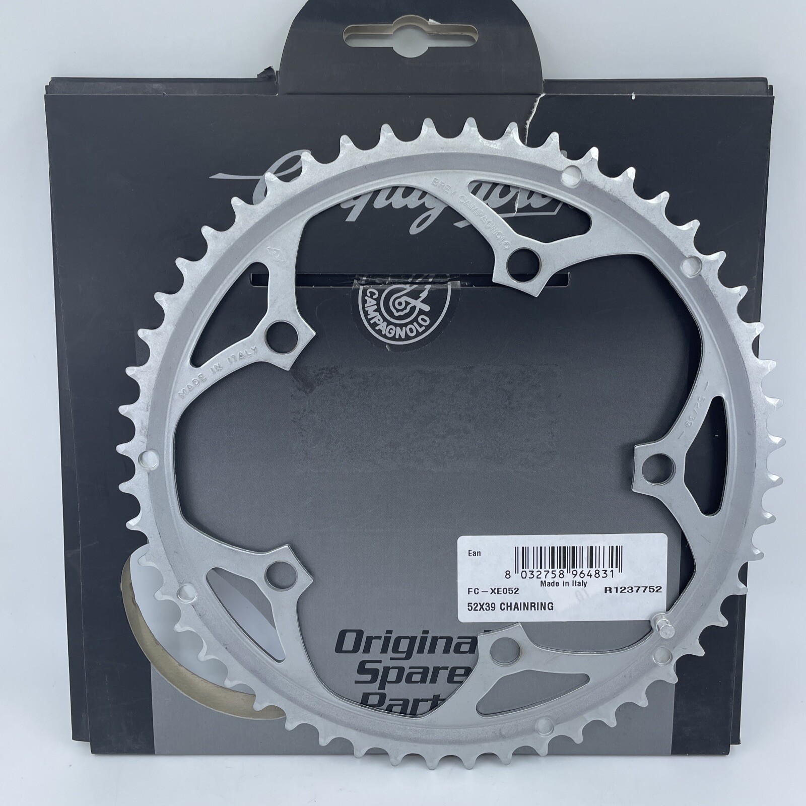 CAMPAGNOLO 135mm BCD 52-tooth Large Steel Chainring Classic Silver NEW IN BOX