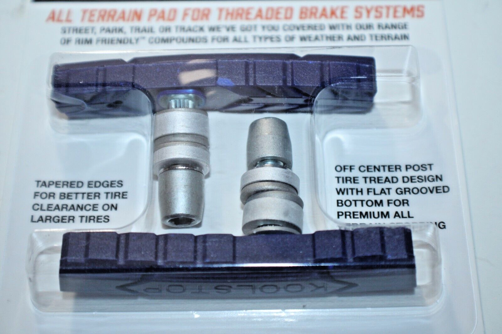 Kool-Stop AT Bike Brake Pad Set Front/Rear Dark Blue KS-ATDB Linear Free Shipper