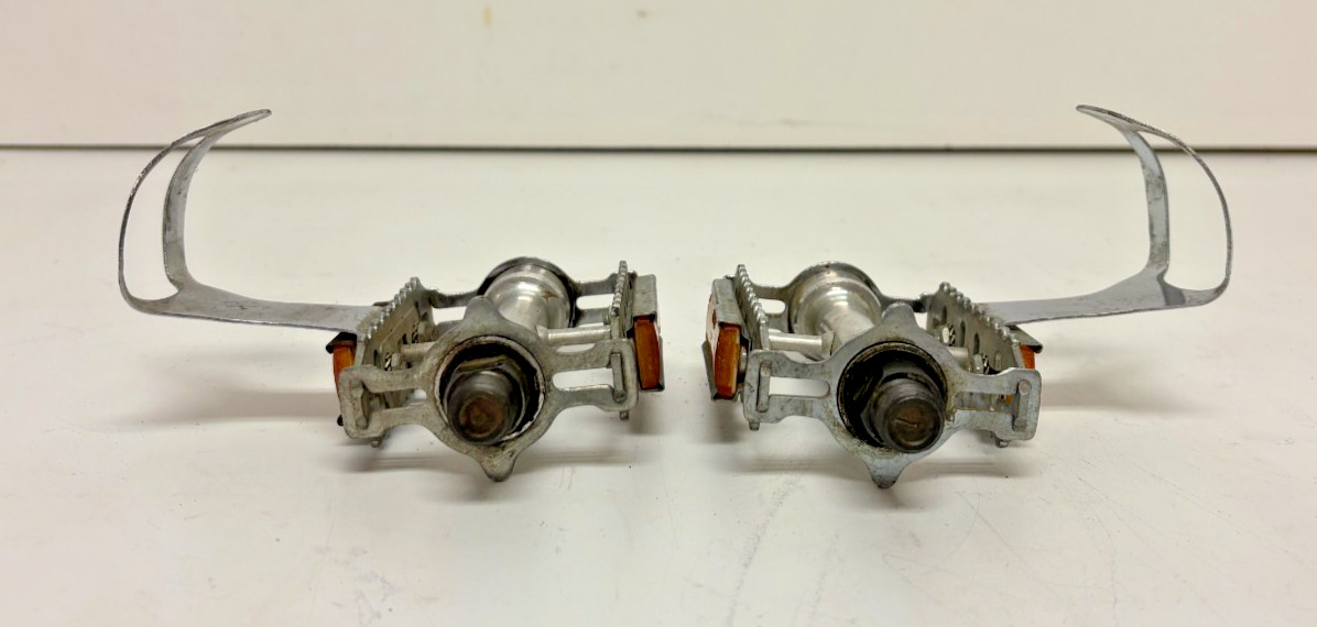 Vintage Maillard Silver Aluminum/Steel Platform Pedals Christophe Mini Cages