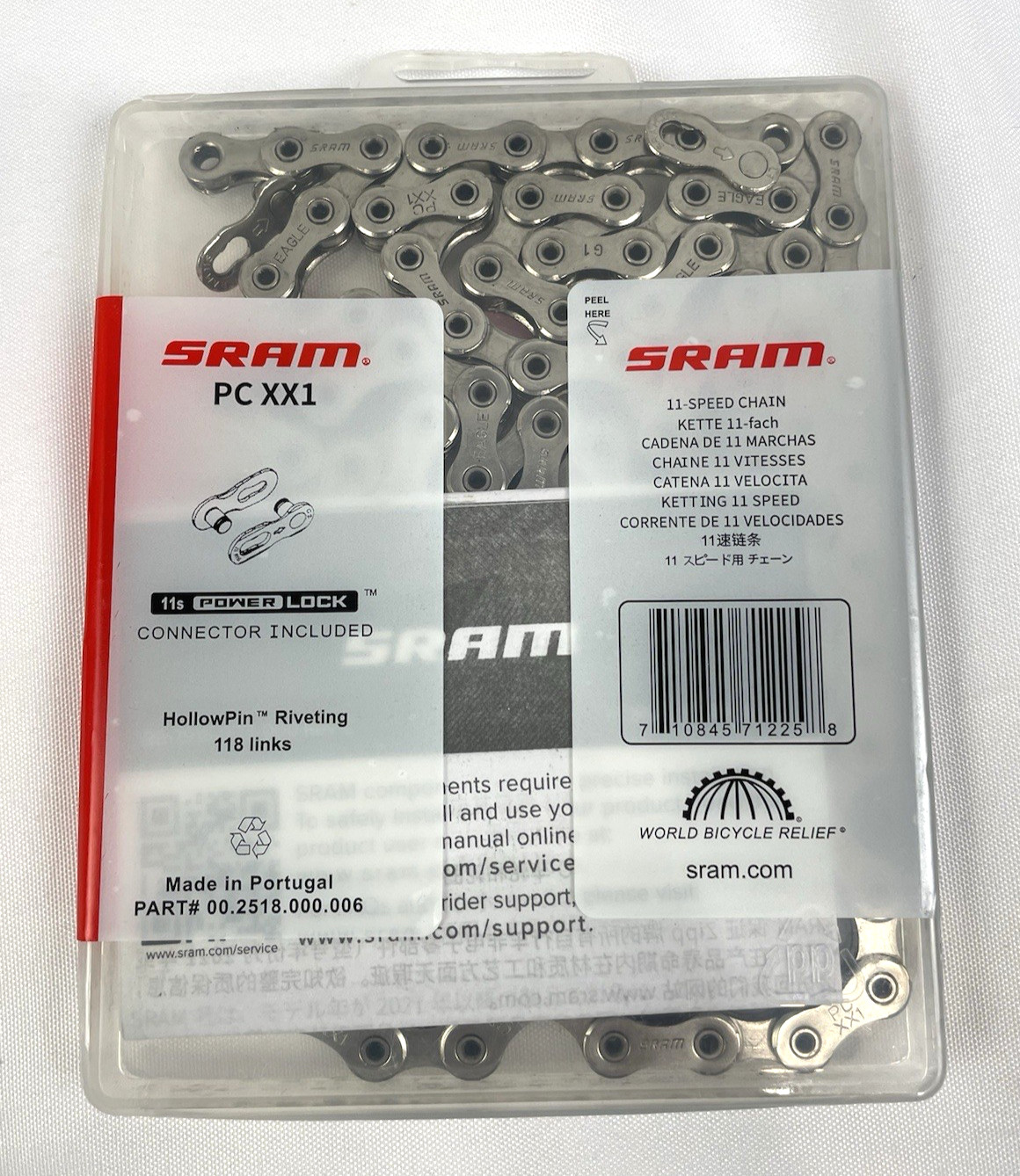 SRAM PC XX1 11S Bike Chains 118 Links Hollow Pin Silver Chain