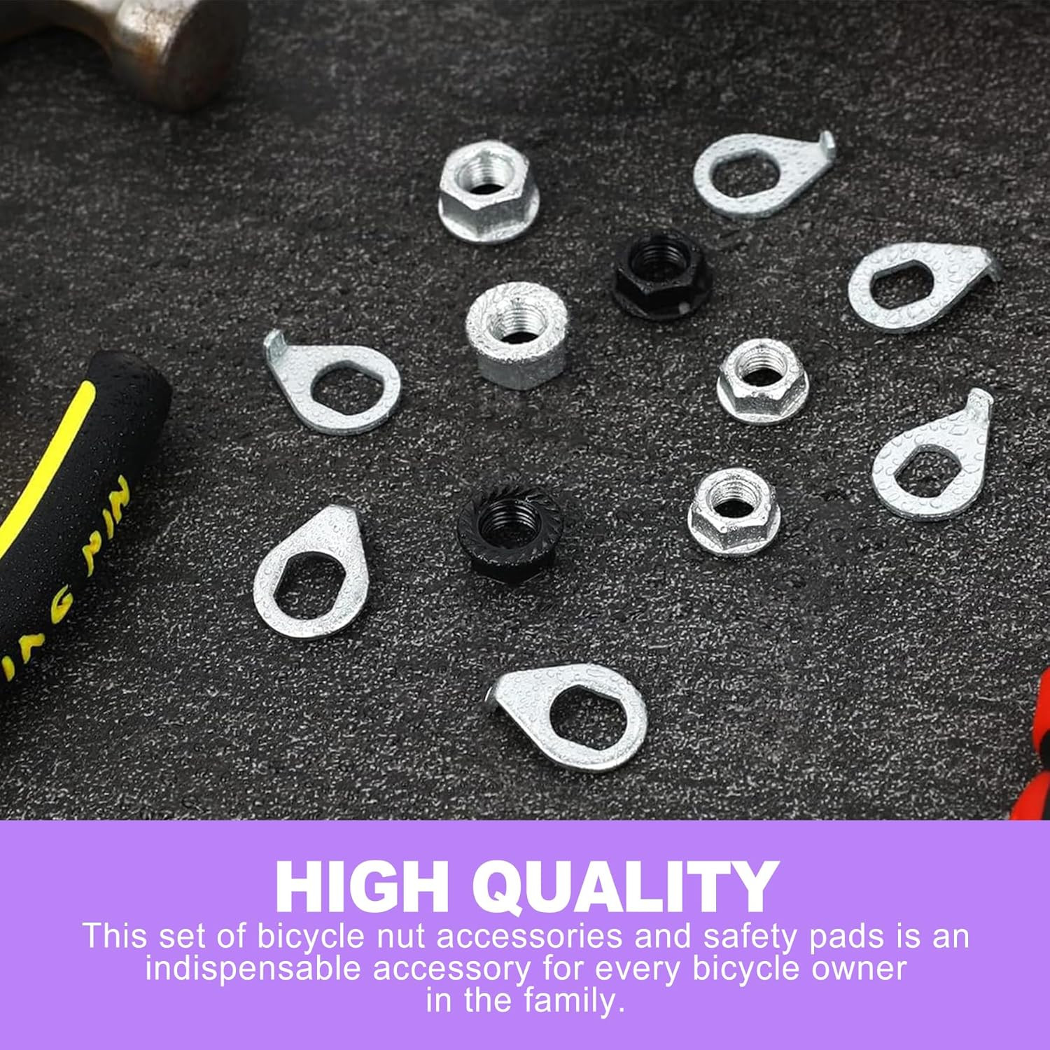 24 PCS Bike Axle Nut and Washer Kit – M8 M9.5 M10 Bicycle Replacement Parts – Mo