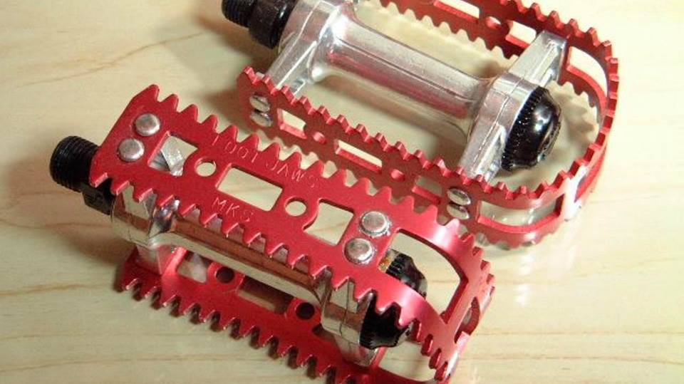 NOS SR pedal reflectorl BMX MKS bm 7 10 footjaws kkt lightning suntour XC comp
