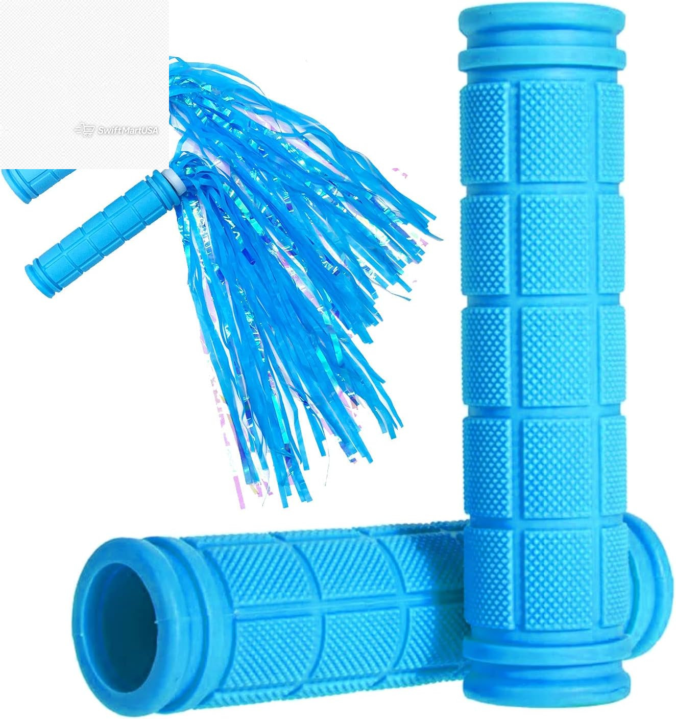 Kids Bike Handlebar Grips with Tassel Streamers Girls Boys Bicycle Scooter BMX
