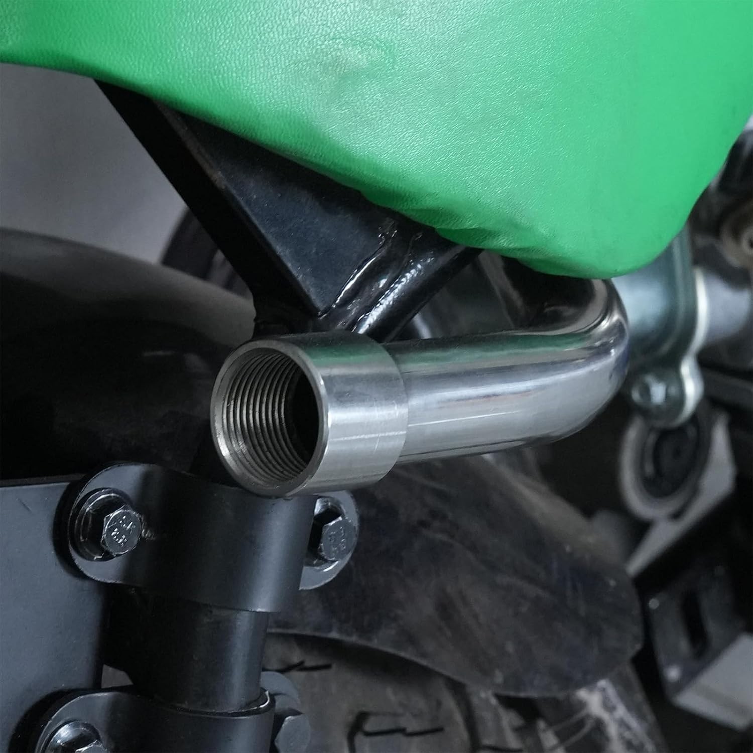 Burn-Free Right Long Pipe for Baja Warrior & Heat Mini Bikes – Stainless Steel