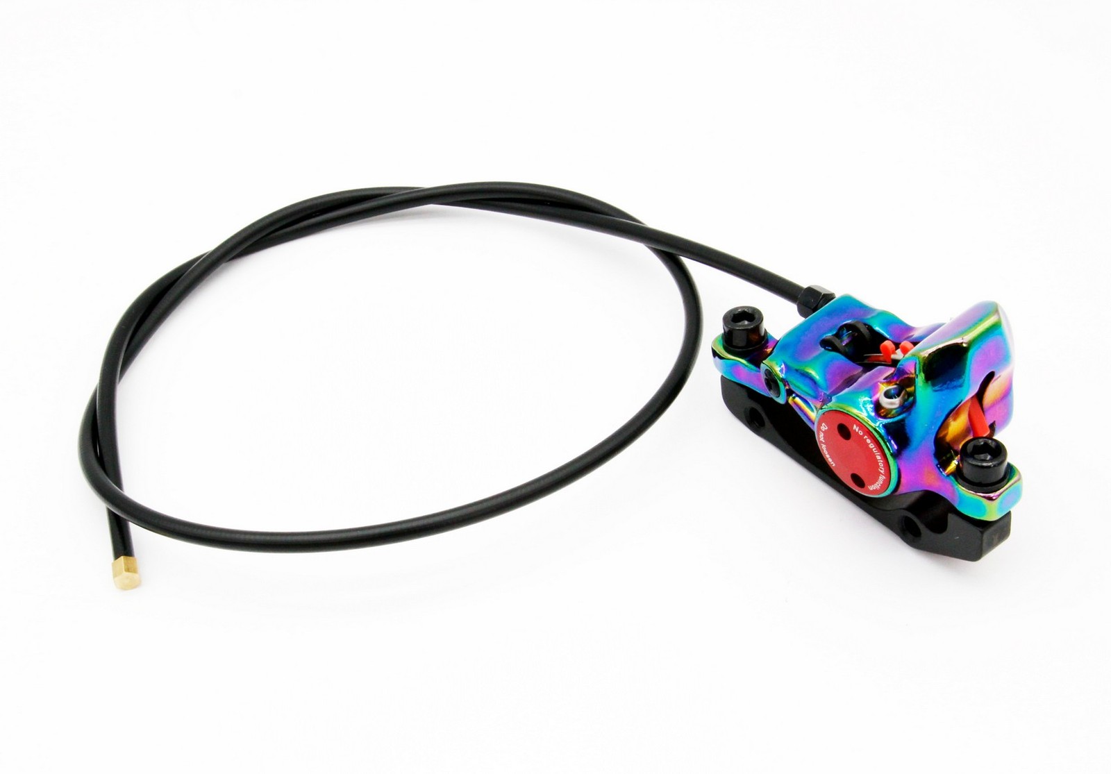 ZOOM HB975 Hydraulic Disc Brake Set MTB Bike Internal Routing Rainbow Oil Slick
