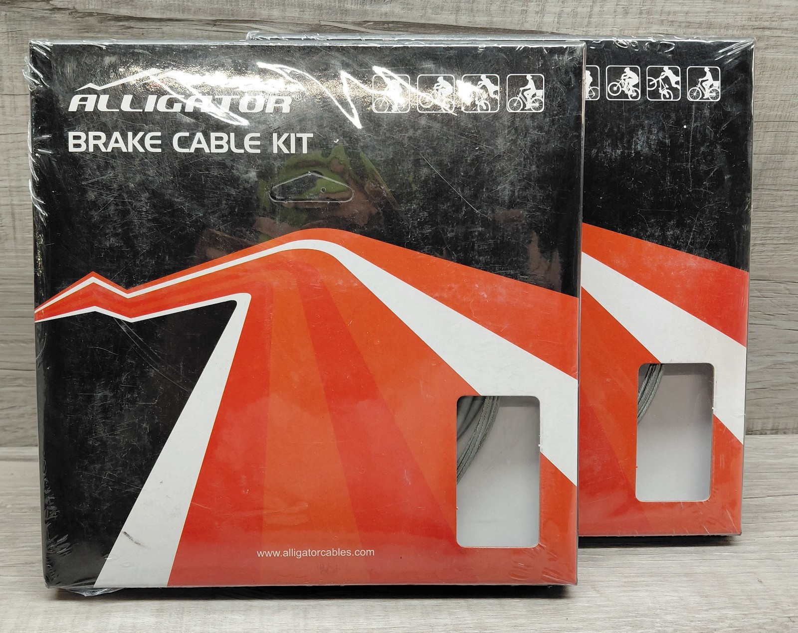Alligator Bicycle Front Rear Brake Cable Kit Shimano Sram Smoke Black TWO (2)