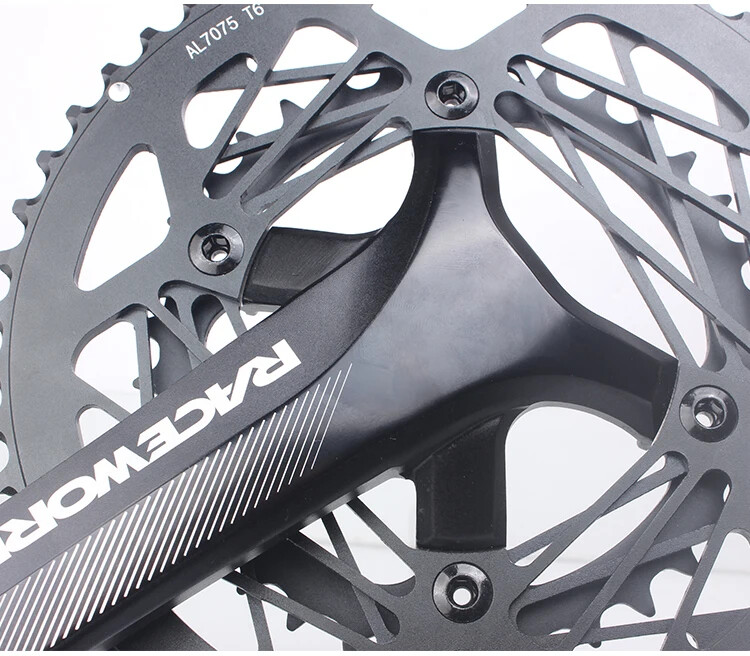 RACEWORK 170mm Road Bicycle Crankset for Pe 2 Crowns Connecting Rods Double
