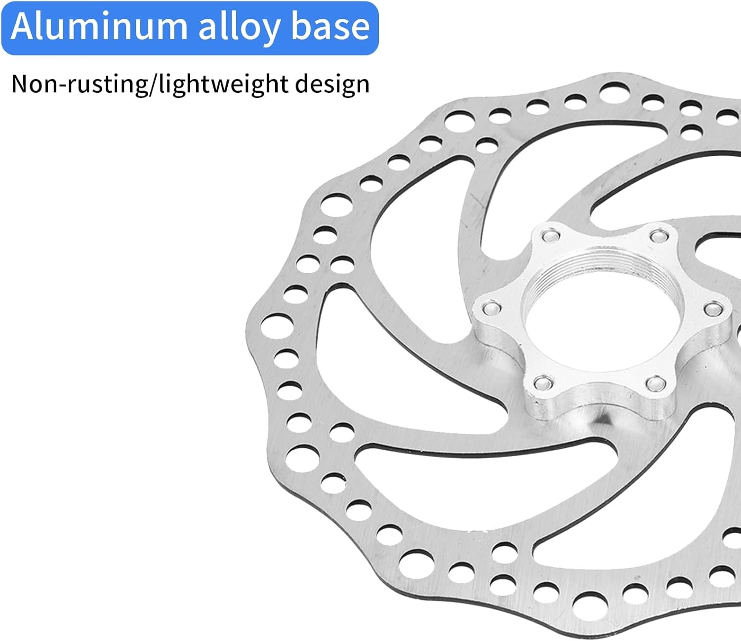 160mm MTB Bicycle Brake Rotor – Stainless Steel Disc with 6-Bolt Hub Adapter