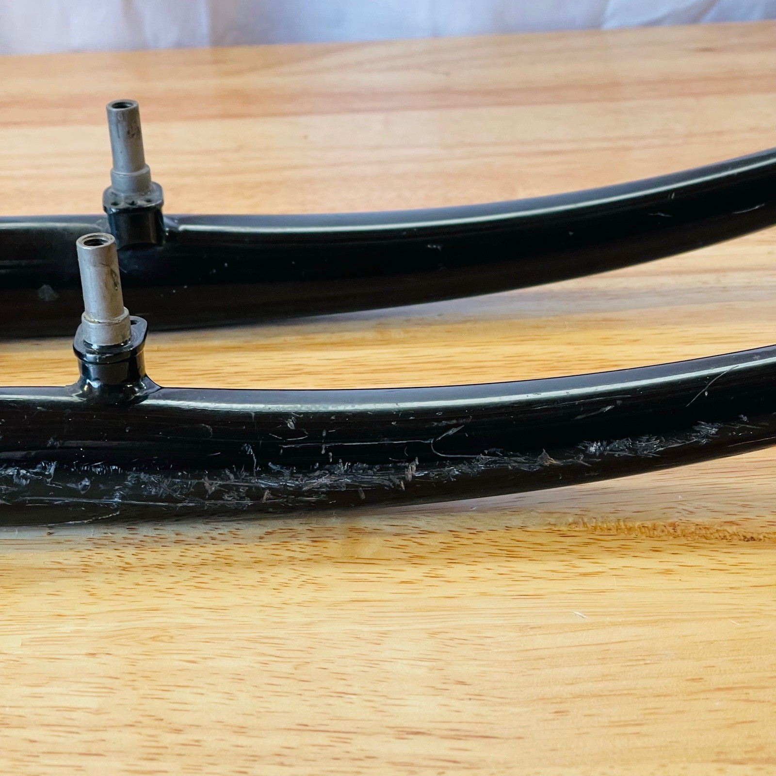 Steel Mountain Bike Fork 1-Inch Threaded 26 209 Steerer 390 AtoC Black 