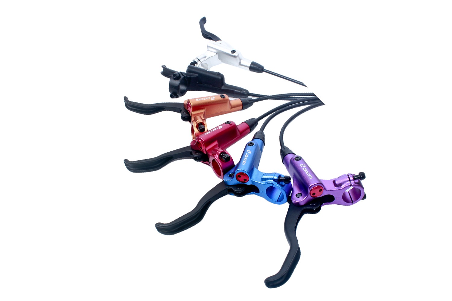 Multi-Color ZOOM HB875 Hydraulic Disc Brakes Set Left-Front Right-Rear MTB Bike