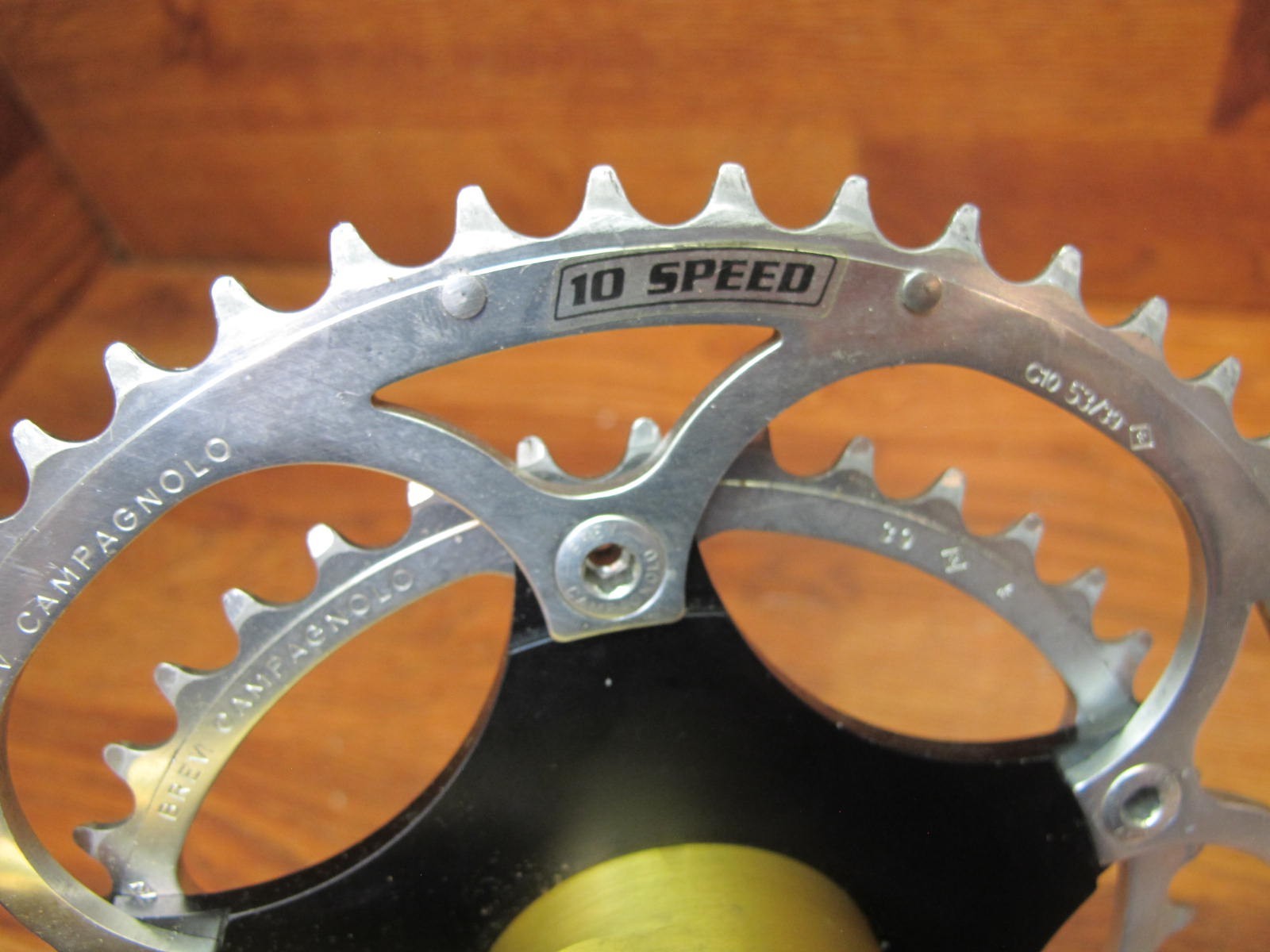 POWER CRANKS 172.5 SQUARE TAPER CRANK SET 53/39T CAMPAGNOLO 10 SPEED CHAINRINGS