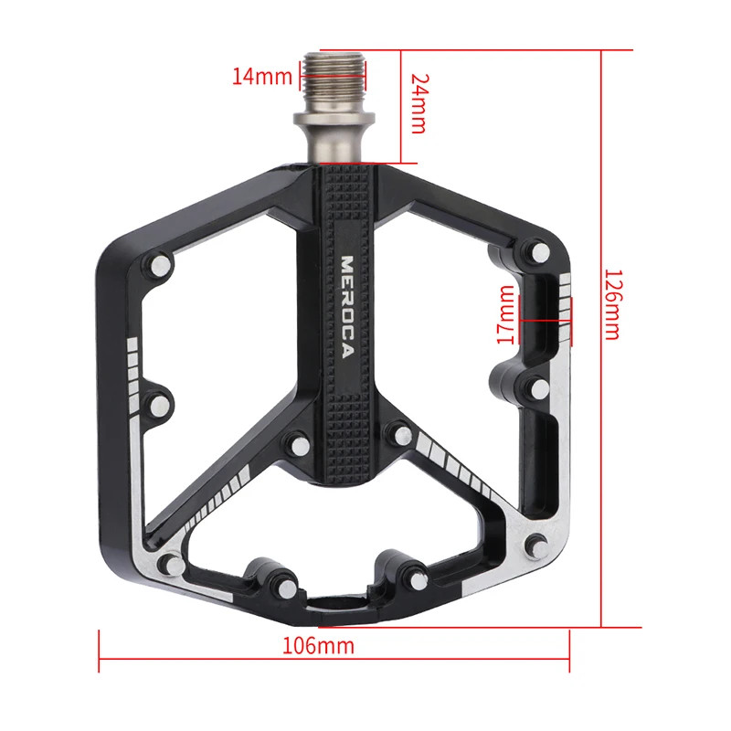 Ultralight Sealed Bearing Pedal Non-Slip Al Alloy Multi Specification Plating/Bl