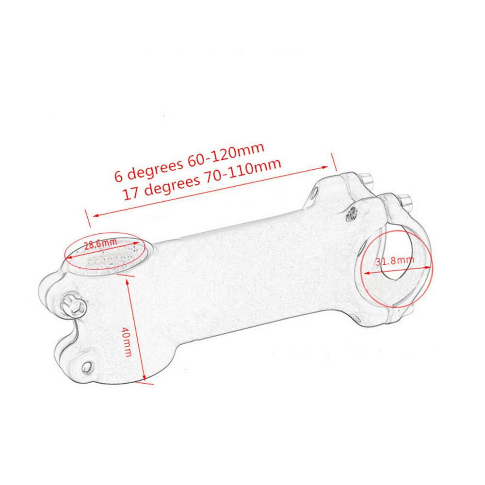 EC90 Aluminum Mountain Bicycle Stem MTB Road Bike 6/17° Stems 31.8/28.6 60-120mm